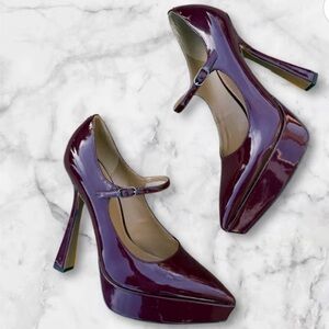 Sam Edelman Arie Rich Ruby Patent Heels Sz 7.5 NIB